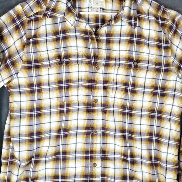 Exofficio Flannel Shirt Men's XL Brown Insect Shield Button Up Outdoor Camp - Picture 4 of 16